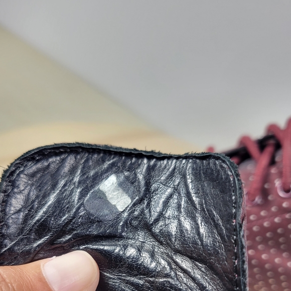 Dr. Martens Evan Maroon & White Polka Dots Boots Booties Women's Size 7 - Picture 14 of 14